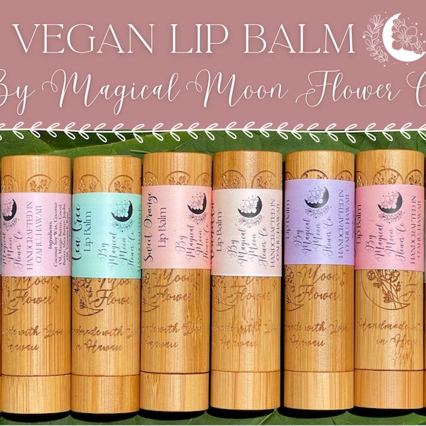 CLEARANCE | Vegan Lip Balm | 5 ML | Bamboo Tube | Reusable Lip Balm | Eco-Friendly | All Natural Ingredients | Cruelty-Free | Non-Toxic