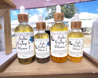 BLOWOUT SALE | Jojoba, Rosehip & Vitamin E Serum | All Natural Ingredients | Cruelty-Free | Eco-Friendly | Non-Toxic | Gardenia | Blue Lotus
