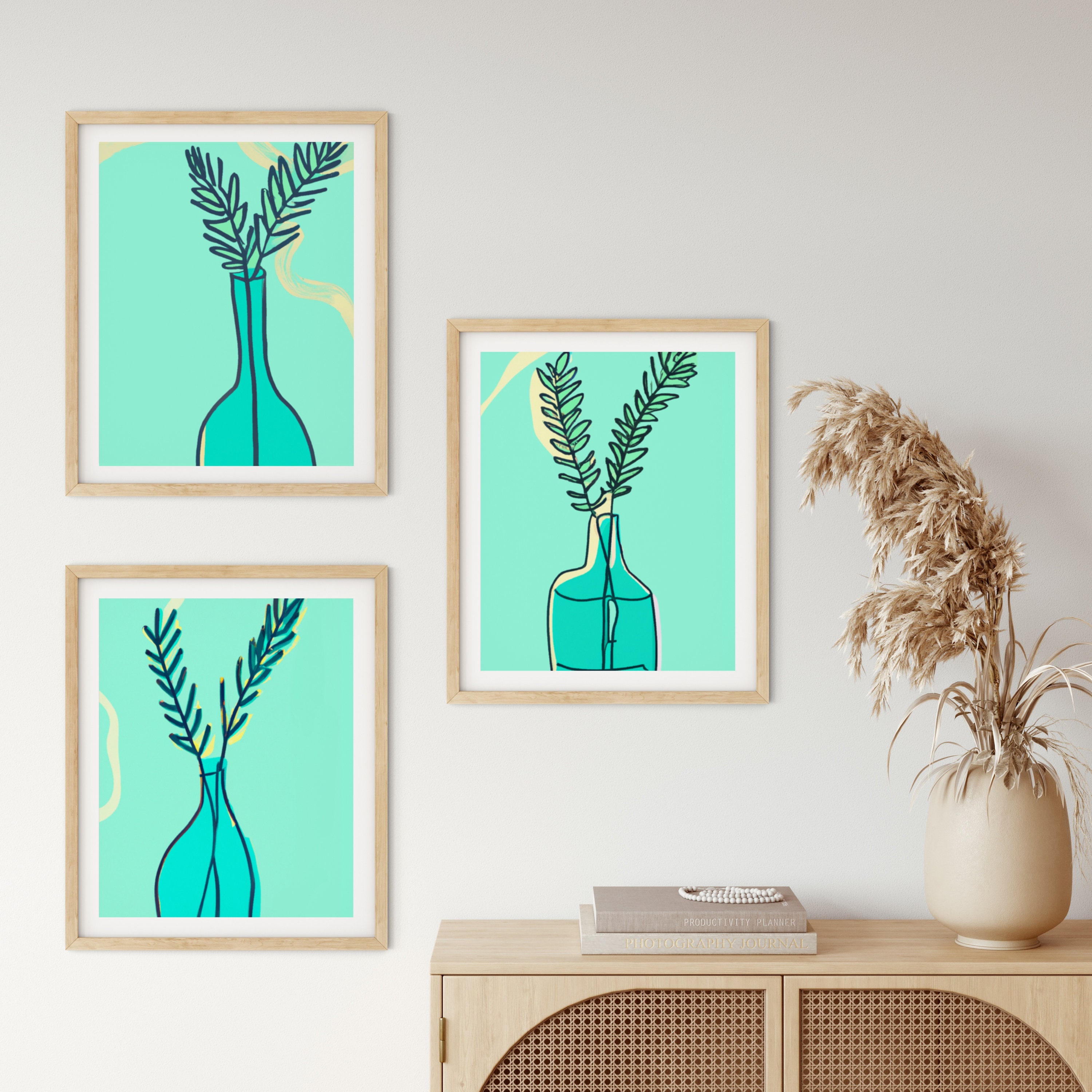 Sage Green Wall Art Set Gallery Wall Art Sets of 3 Vase Etsy Canada