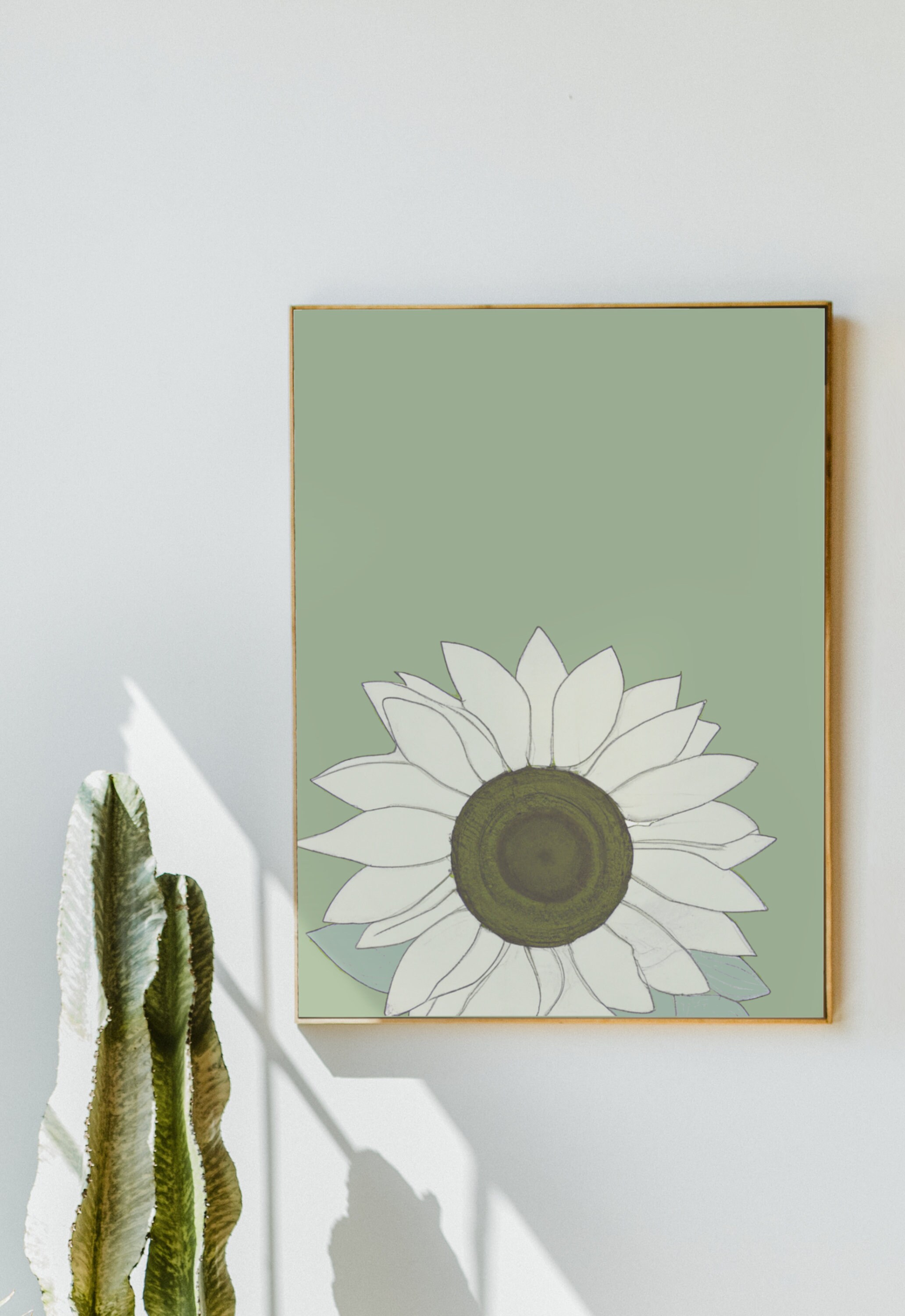Sage Green Wall Art Set Gallery Wall Art Sets of 3 Sunflower Etsy