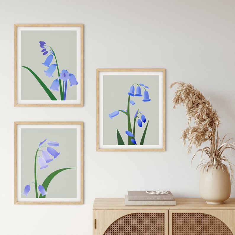 Sage Green Wall Art Set Gallery Wall Art Sets of 3 Leaf Etsy