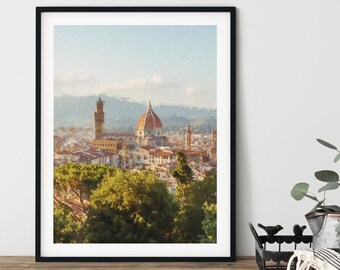 Arte de parede de Florença, impressão de pôster de Florença, decoração de parede de Florença, arquitetura italiana, arte de parede de viagem, arte de parede imprimível, impressões de arte digital