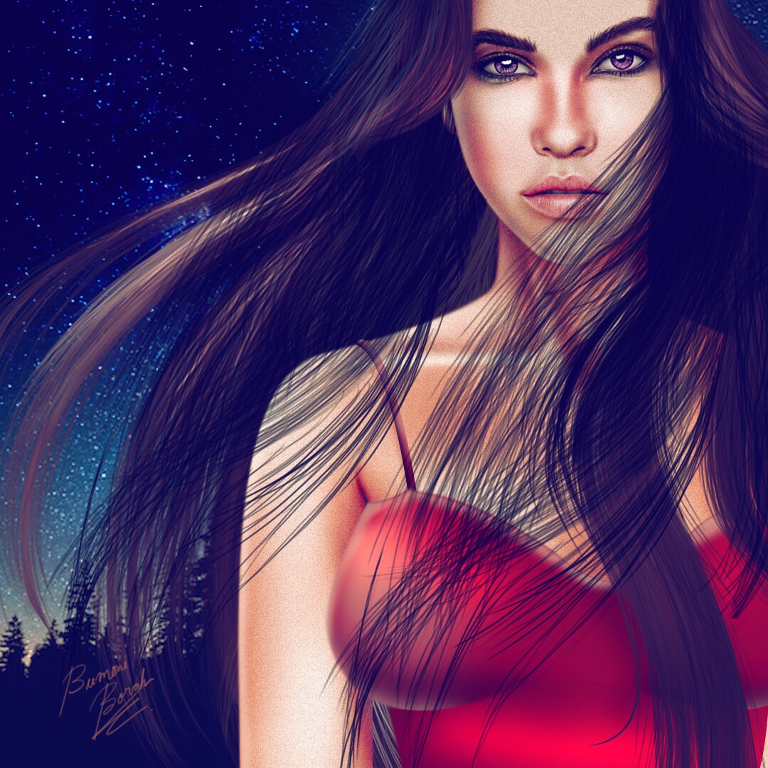 Mysterious Girl in Red Etsy