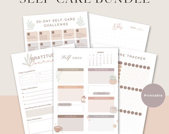 Self-Care Bundle: 30-Day Challenge, Gratitude Journal (Digital Download)