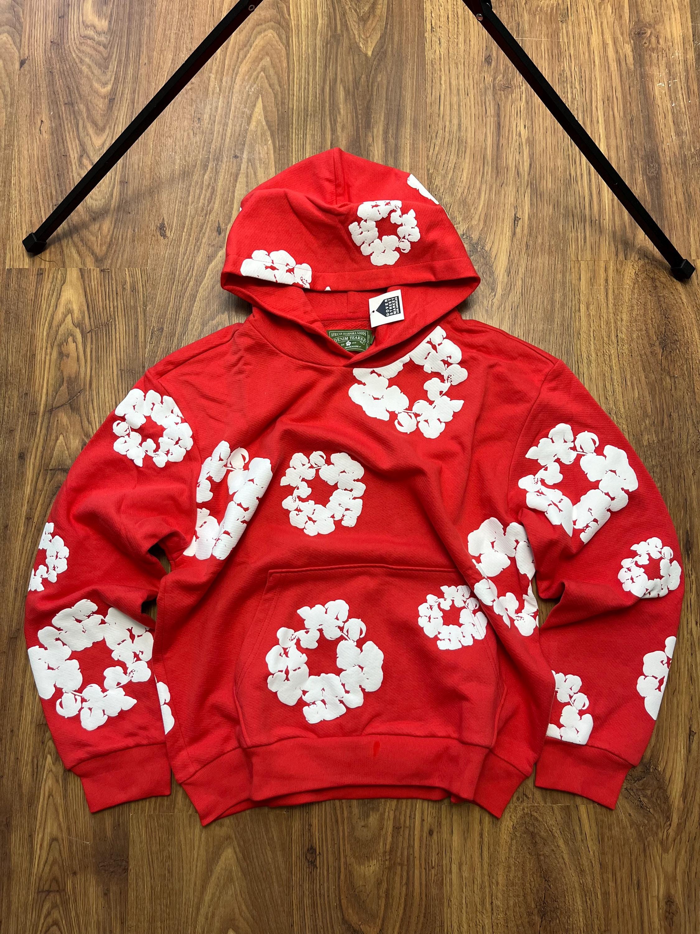 Brand New Denim Tears Red Hoodie Size L - Etsy
