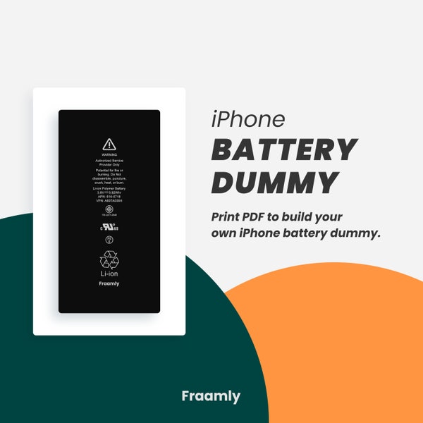 iPhone battery dummy to build yourself, PDF download