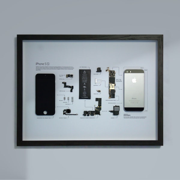 iPhone 5s Teardown Template | A3 | iPhone frame template, framed iPhone, iPhone wall art, iPhone frame art