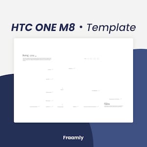 HTC One m8 Teardown Template | A3 | HTC Frame Template, Framed HTC, Wall Art, Frame Art