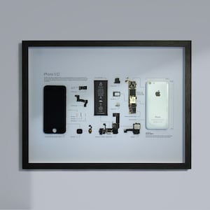 Modèle de démontage de l'iPhone 5c | A3 | Modèle de cadre iPhone, iPhone encadré, art mural iPhone, art du cadre iPhone