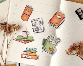 Sticker Pack Books | Journal Die Cut Stickers | Reading Sticker Set