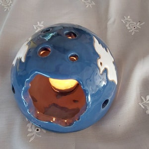 Ceramic tea light holder, tea light holder, dove of peace, tea light oven, candle holder