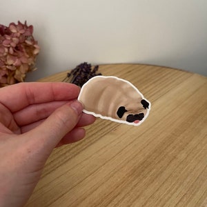 Sleepy Pug Vinyl Matte Sticker