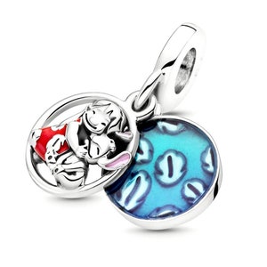 Lilo & Stitch Charm, 100% 925 Sterling Silver With Mixed Enamel