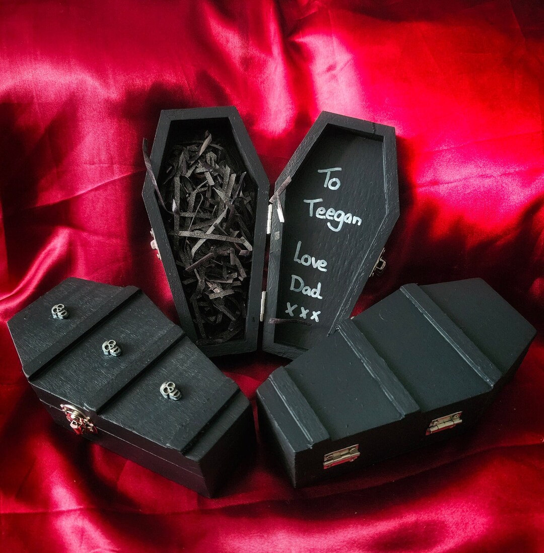Wooden Coffin Gift Boxes Etsy