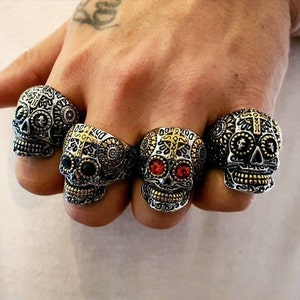 Sugar skull deals silicone ring
