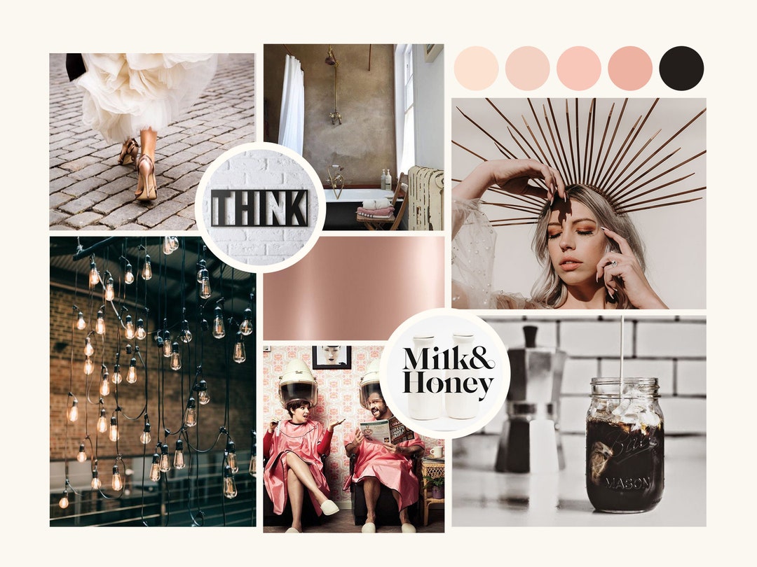 Moodboard Moodboard Template Photoshop Moodboard Etsy