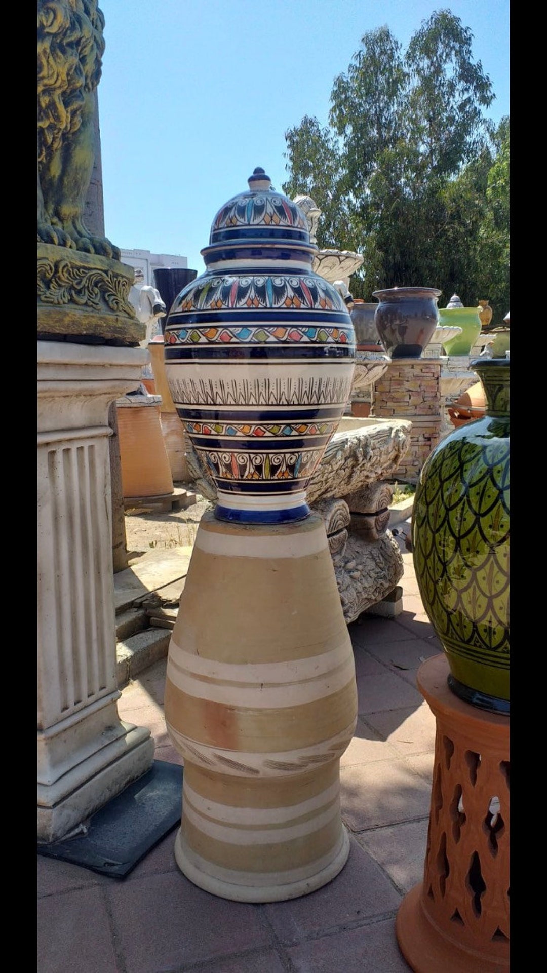 VASE CERAMIQUE Pour Décoration Handmade/poterie De Safi Maroc Etsy