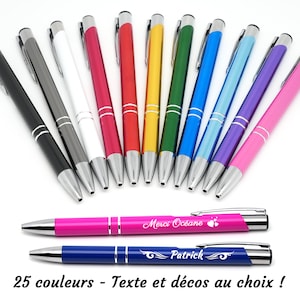 Stylo personnalisé en métal Stylo à bille idée cadeau personnalisé, cadeau grand mère, stylo de mariage, cadeau invités mariage image 1