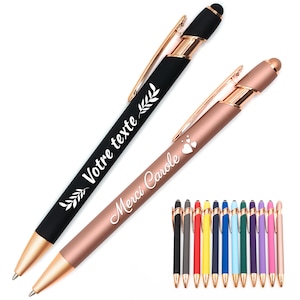 Bolígrafo metálico 2 en 1 personalizado de tacto suave - Edición cobre - Bolígrafo - Idea de regalo personalizada - StarMaker