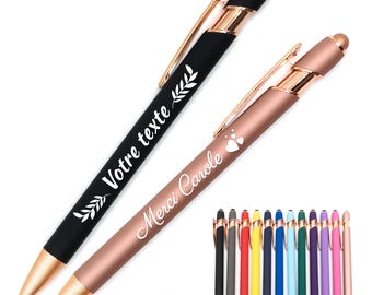 StarMaker Penna personalizzata tocco morbido edizione rame - nome, ringraziamento, regalo amante, matrimonio, testo con icone e decorazioni personalizzabili, incisione laser di alta qualità