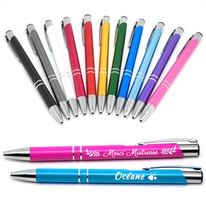 Gepersonaliseerde metalen pen - Voornaampen, gepersonaliseerd cadeau-idee, goedkoop kerstcadeau, bedankje, lasergravure