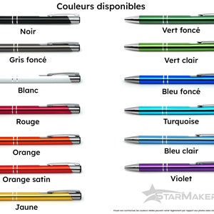 Stylo personnalisé en métal Stylo à bille idée cadeau personnalisé, cadeau grand mère, stylo de mariage, cadeau invités mariage image 5