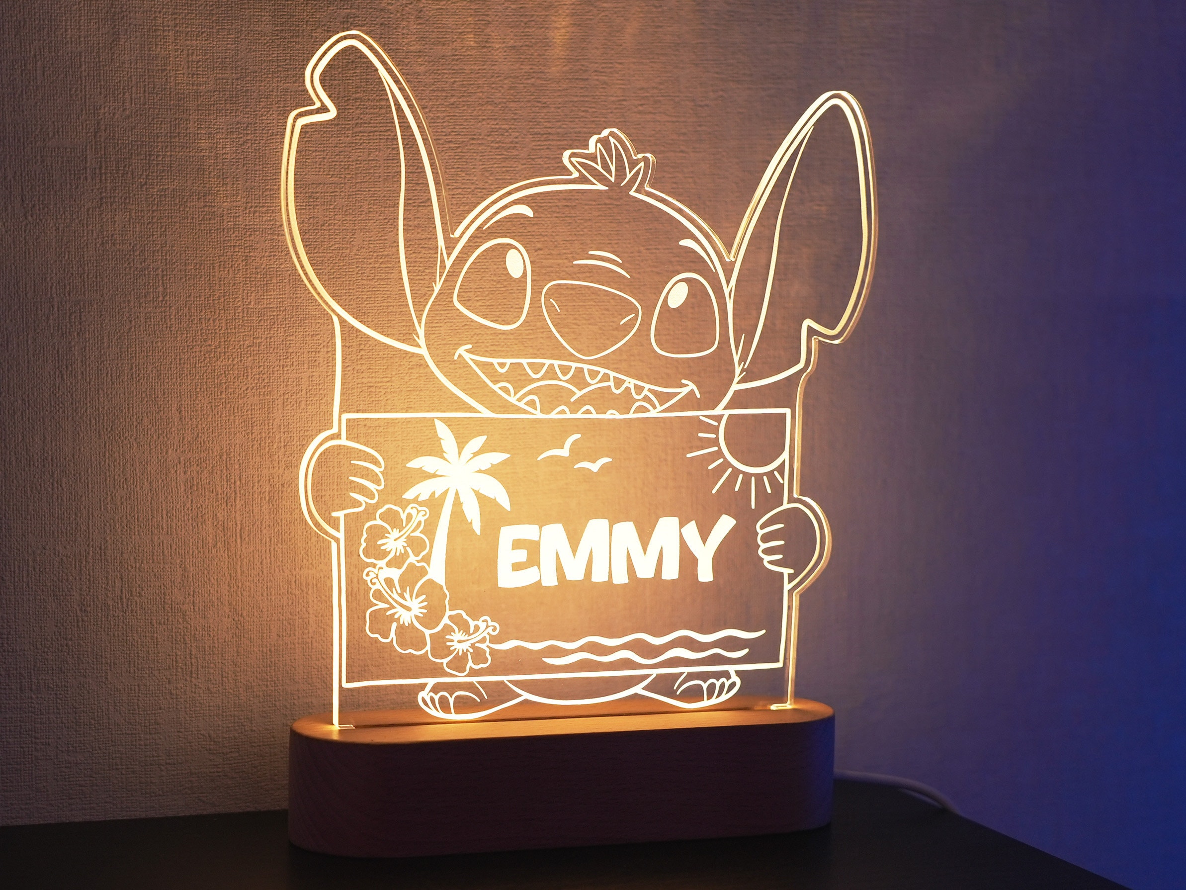 Disney Lilo & Stitch Night Light Bedside Small Night Lamp Table