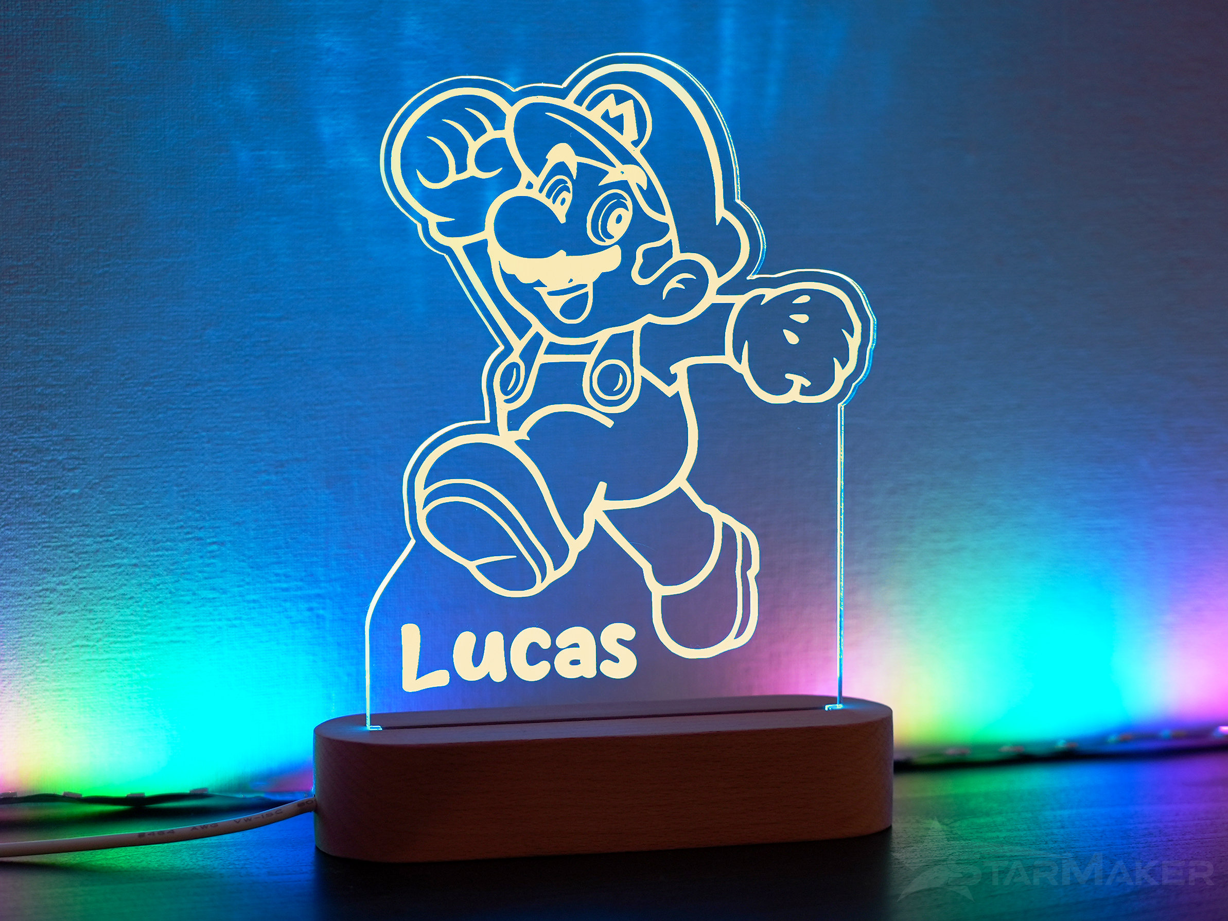 Lampe 3D Yoshi - Super Mario avec socle au choix ! - LampePhoto