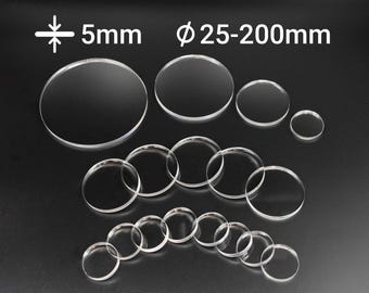 5mm Clear Acrylic Bases Diameter 25mm to 200mm Clear Round Plexiglass PMMA 5mm, Acrylic Bases for Miniatures