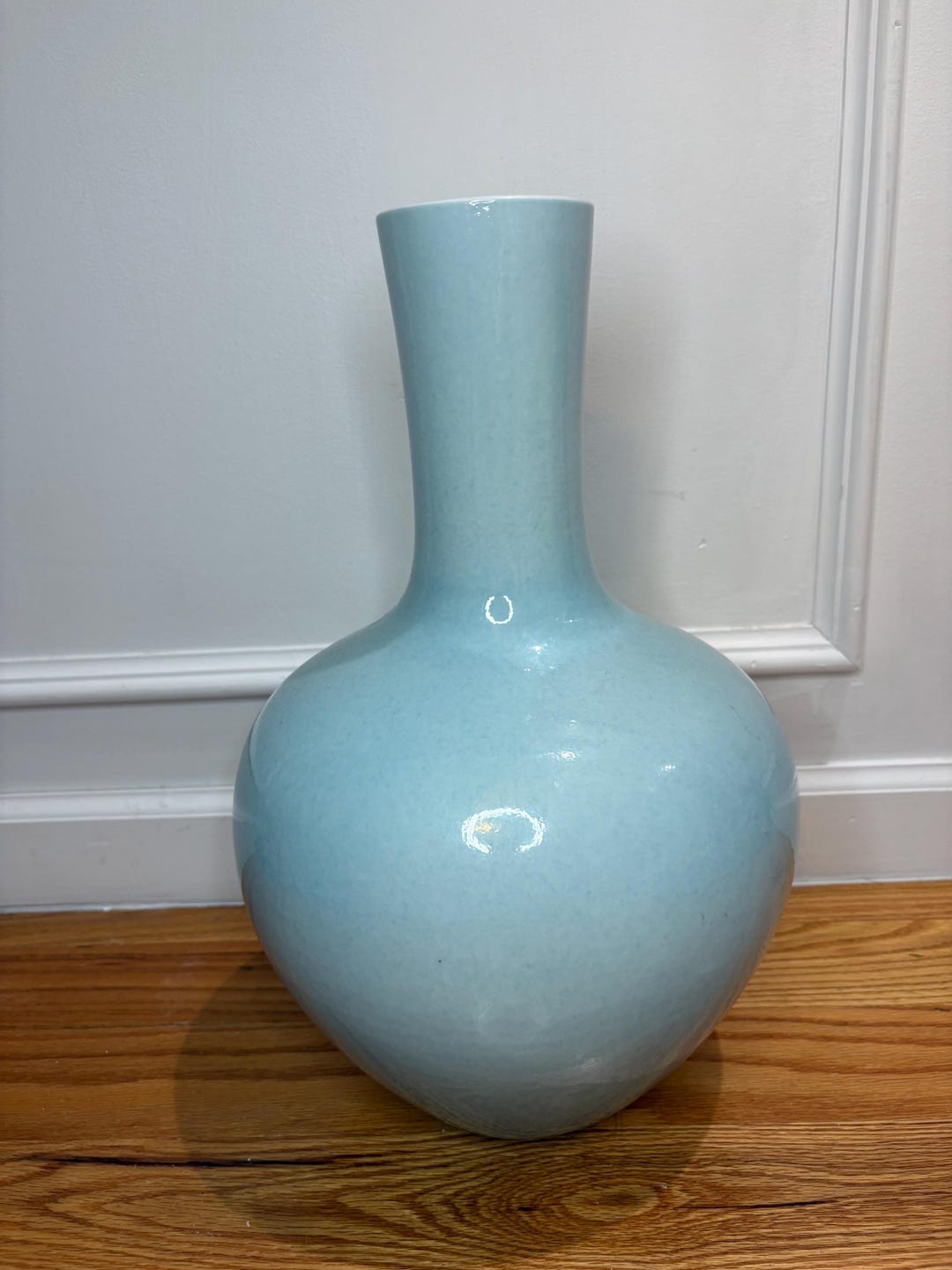 Large Light Blue Ceramic Floor Vase – Modern Home Decor - Etsy