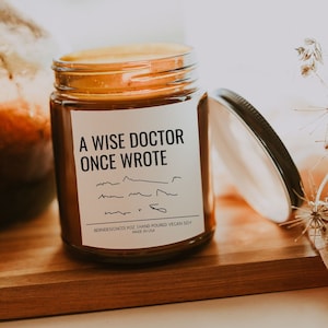 Doctor Day Gift Candle, Doctor Graduation Gift, New Doctor Gift, Funny Gift for Doctor, Med School Gift, Medical School Gift Graduation Gift