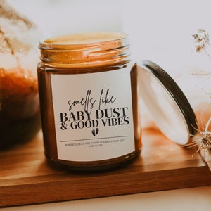 IVF Gifts, Infertility Gifts, IVF Care Package, Fertility Gift, Mothers Day Gifts Mom To Be Gift Smells Like Baby Dust And Good Vibes Candle