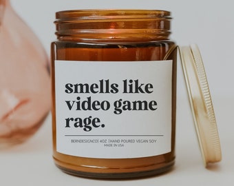 Video Game Rage Candle Funny Gamer Candle Gift for Video Game Lover Video Game Gift Gamer Gift Valentines Day Gift for Boyfriend Gaming Gift