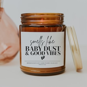 IVF Gifts, Infertility Gifts, IVF Care Package, Fertility Gift, Mothers Day Gifts Mom To Be Gift Smells Like Baby Dust And Good Vibes Candle