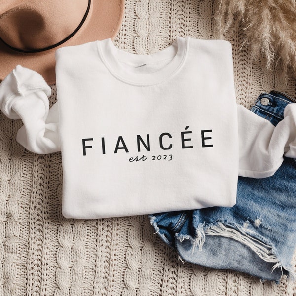 Custom Fiancée Sweatshirt | personalized fiancée shirt, fiancée sweatshirt, engaged sweatshirt, fiance crewneck, gift for fiance, i said yes