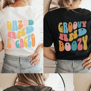 Dazed and Engaged Bachelorette Party | Hippie Bachelorette, Groovy Bachelorette, Retro Bachelorette Shirts, Hippie Bride, 70s Bachelorette