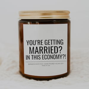Funny Engagement Gifts for Couple, Engagement Present, Newly Engaged Gift, Engagement Candle, Congratulations Gift, Just Engaged Gifts