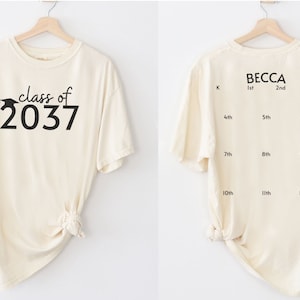Class of 2037 Handprint Shirt, Class of 2037 Grow With Me Shirt, 2037 Graduation Shirt, Class of 2037 Shirt, First Day of School Shirt
