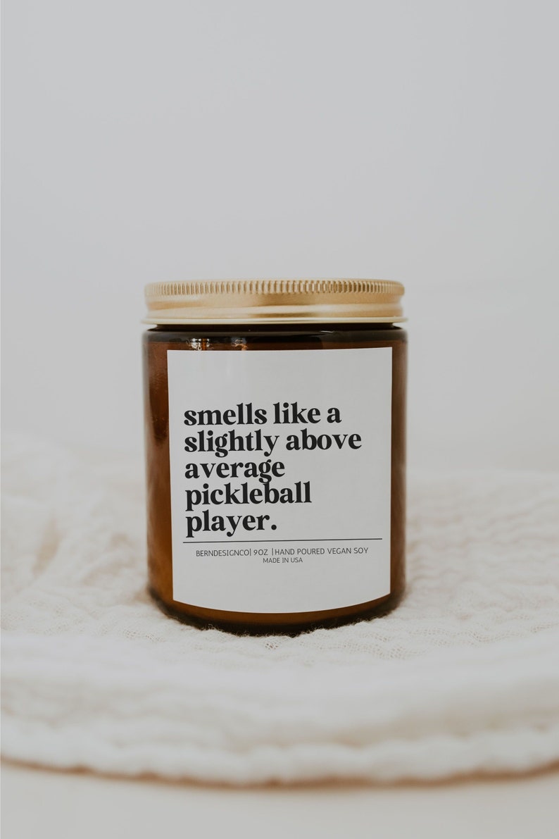 Smells Like Above Average Pickleball Player Pickleball Gifts Retirement Gift for Dad Fathers Day Gifts Pickleball Dad Funny Candle Birthday image 6