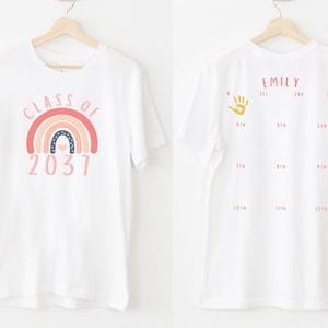 Class of 2037 Handprint Shirt, Class of 2037 Grow With Me Shirt, 2037 Graduation Shirt, Class of 2037 Shirt, First Day of School Shirt