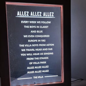 Aston Villa &quot;Every week we follow&quot; Song Light, Villa light, Villains