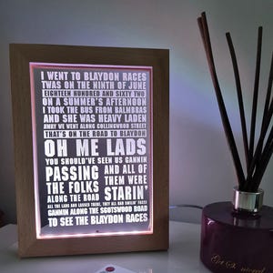 Newcastle United Framed Song Light, Newcastle frame light, 3D Newcastle light, Toon Army, Toon light, Blayden Races