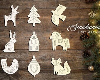 Dekorieren Sie Ihre eigenen Weihnachten Nordische Ornamente, Nordische Weihnachten, Feiertags Bastelkit, DIY Weihnachtsschmuck, Weihnachts-DIY-Kit, Hygge Dekor