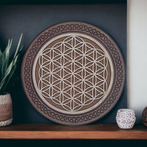 Flower of life, Flower of Life Coasters, Wooden Flower of Life, Yoga Decor, Sacred Geometry Art, Wall Decor, Flower of Life Wall Hanging