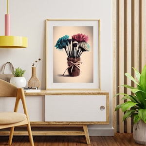 Pennelli da trucco di bellezza, stampe d’arte moderna per camerino, poster glamour, moda, regalo per truccatori, regalo per fidanzata, amica, sorella