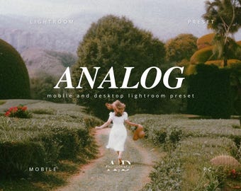 25 Analog Lightroom Presets Desktop And Mobile Different Presets Vintage Retro Washed Moody Classic Film Old, Grainy Filter Film Look Preset