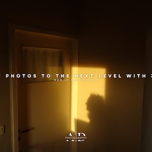 May include: A photo of a doorway with sunlight streaming through it, casting a shadow on the wall. The text "YOUR PHOTOS TO THE NEXT LEVEL WITH 35MM MOBILE AND DSLR" is visible at the top of the image. The text "AD PHOTOGRAPHY" is visible at the bottom of the image.