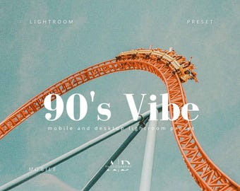 90s Vibe Mobile & Desktop Lightroom Presets, Polaroid Presets, 35mm Grainy PresetsVintage Film Look Presets, Disposable Camera Preset,
