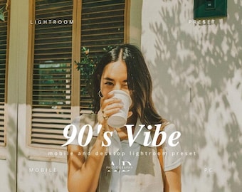 90s Vibe Mobile & Desktop Lightroom Presets, Polaroid Presets, 35mm Grainy PresetsVintage Film Look Presets, Disposable Camera Preset,