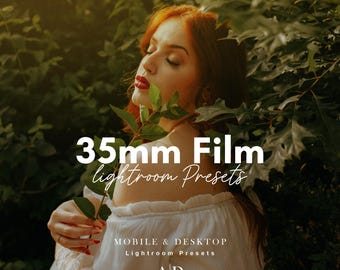 25 FILM 35 MM Lightroom Mobile & Desktop Presets Grainy | Film Aesthetic Presets | Classic Film Preset | Analog 35 mm Presets Grain Filter